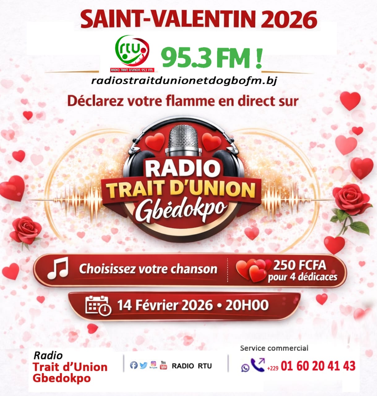 ❤️ Déclarez votre flamme au micro de 95.3 FM !